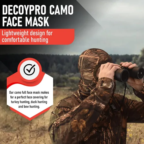 Miniatura 5 de Máscara facial de caza ligera, camuflaje para pavo, arco, ciervo, pato, ganso, coyote, equipo de camuflaje para hombres, malla transpirable