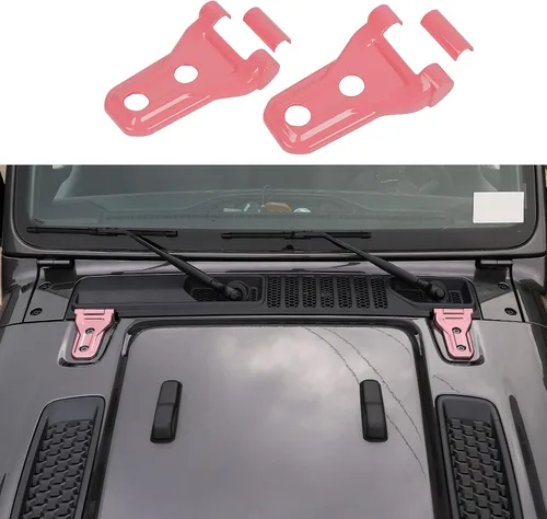Miniatura 15 de RT-TCZ Kit de decoración exterior para bisagra de capó para Jeep Wrangler JL JLU y Gladiator JT 2018-2023, azul
