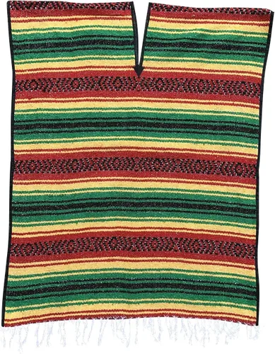 Miniatura 5 de Del Mex Poncho clásico de manta mexicana