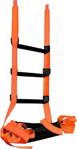 Miniatura 10 de Escalera de escape de incendios, escalera de cuerda de seguridad portátil de 10 pies con 2 ganchos para hogares de 2 a 3 pisos, multiusos para niños
