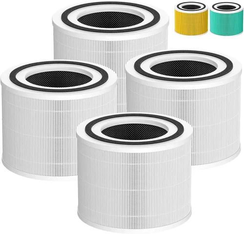 Miniatura 10 de Paquete de 2 filtros de repuesto 240 compatibles con purificador de aire Puro 240, filtro de repuesto 3 en 1 con capa de carbón activado