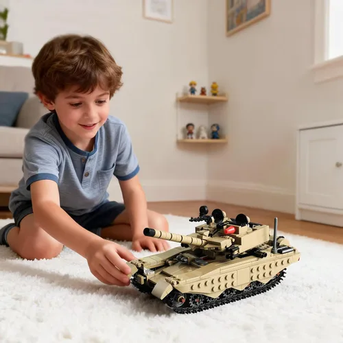 Miniatura 7 de Army Tank - Juego de bloques de construcción compatible con Lego, 517 piezas de juguete militar para niños, construye 1 tanque o 16 mini modelos