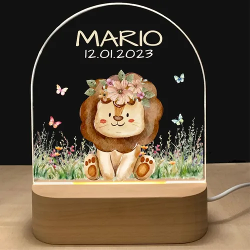 Miniatura 27 de Luz nocturna personalizada para bebés y niños, regalos personalizados con nombre, regalos de bautizo para niñas/niños, lámpara nocturna regulable