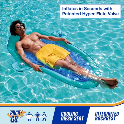 Miniatura 2 de SwimWays Spring Float Premium Sun Catcher Aqua (Nueva Versión)