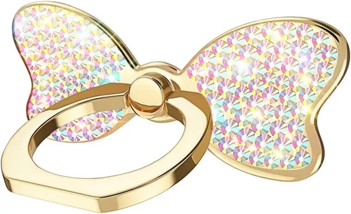 Miniatura 6 de Soporte de anillo de mariposa de metal para teléfono celular, soporte de estabilidad para anillo de dedo, soporte trasero de montaje en automóvil