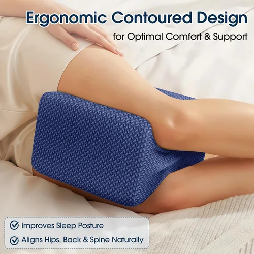 Miniatura 3 de BlissTrends Memory Foam Knee Pillow, Knee Pillow for Side Sleepers, Leg Pillows for Sleeping Blood Circulation, Elevation Pillow for Spine Aligning
