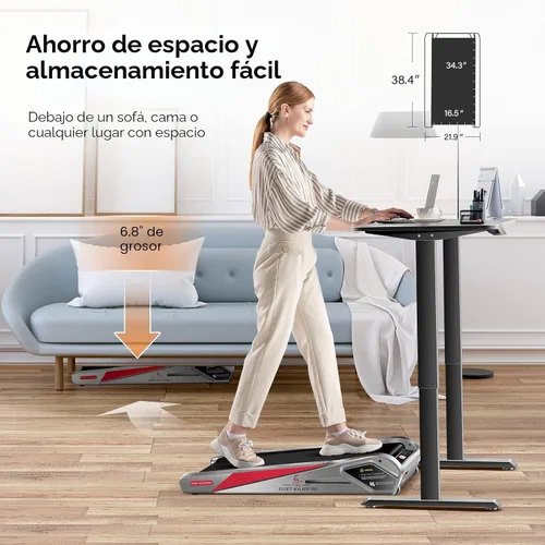Miniatura 8 de Egofit Walker Pro/Plus - Cinta de correr para debajo del escritorio para trabajar desde casa, caminadora compacta solo para caminar con inclinación