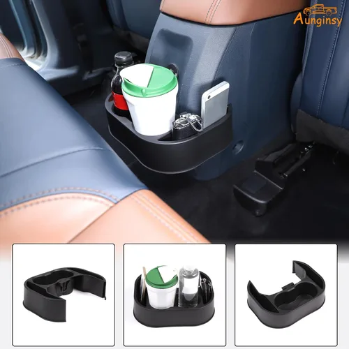 Miniatura 5 de Bandeja organizadora expansora para portavasos trasero de automóvil compatible con Ford Maverick 2022-2026, soporte de doble taza trasero
