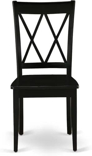 Miniatura 5 de East West Furniture AMCL3-BCH-W - Juego de mesa de comedor de 3 piezas contiene una mesa de cocina redonda con pedestal y 2 sillas de comedor, 36 x