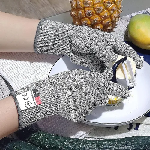 Miniatura 5 de DEYAN Guantes resistentes a cortes para niños, 2 pares de guantes de protección para manos de 8 a 11 años, para uso en cocina, manualidades