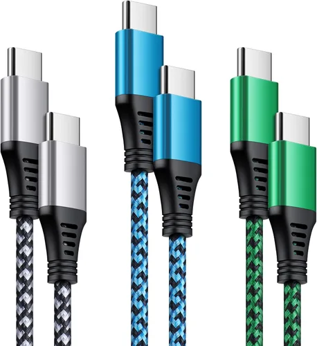 Cable USB C a C tipo C, cable de carga rápida PD 3 unidades CarPlay para MacBook Air iPad Pro 2025, iPad Air 4ª generación, Samsung Galaxy S26