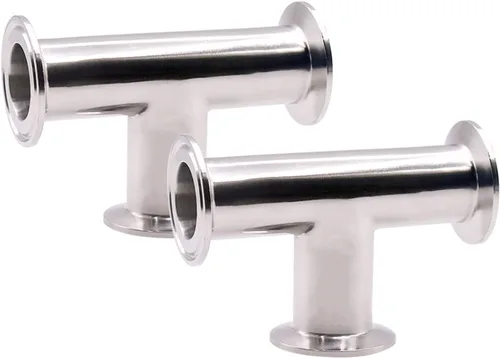 Miniatura 9 de DERNORD Abrazadera Tee 3 Way Acero Inoxidable 304 Montaje Sanitario Se Ajusta 2" Tri-abrazadera, 2.008 in Tubo OD