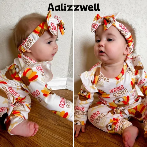 Miniatura 95 de Aalizzwell Conjunto de mameluco acanalado para bebé recién nacido prematuro para otoño e invierno