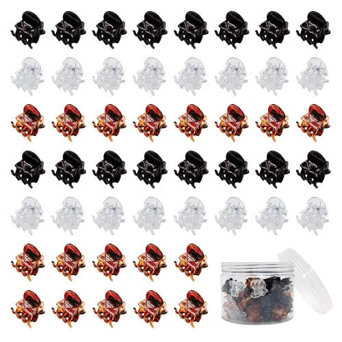 Miniatura 14 de 50 pinzas para el cabello, pinzas multifunción de agarre fuerte para el cabello, color gelatina Color Jelly