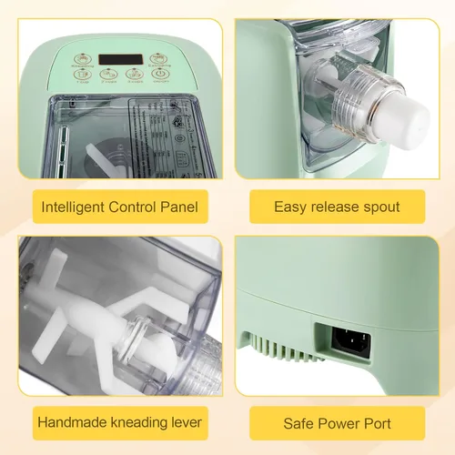 Miniatura 7 de Máquina eléctrica para hacer pasta, máquina automática para hacer pasta con 13 discos para espaguetis y fettucina y más, máquina para hacer pasta