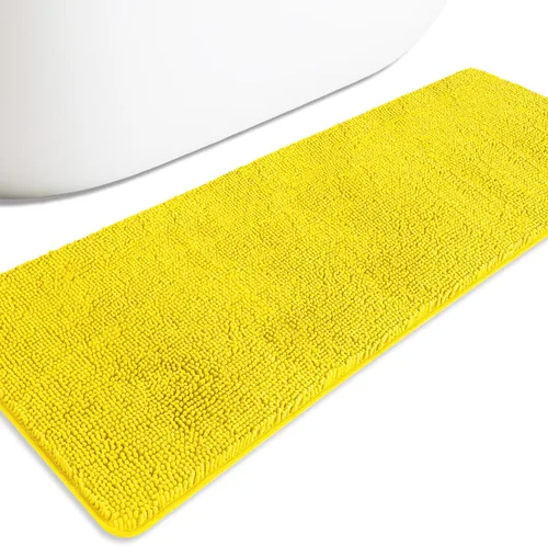 Miniatura 300 de Alfombra de baño pequeña de 12 x 18 pulgadas, lavable y absorbente, antideslizante, alfombra de baño de felpilla gruesa y suave para baño, ducha