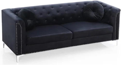 Miniatura 5 de Glory Furniture Sofá de dos plazas Pompano Velvet en negro