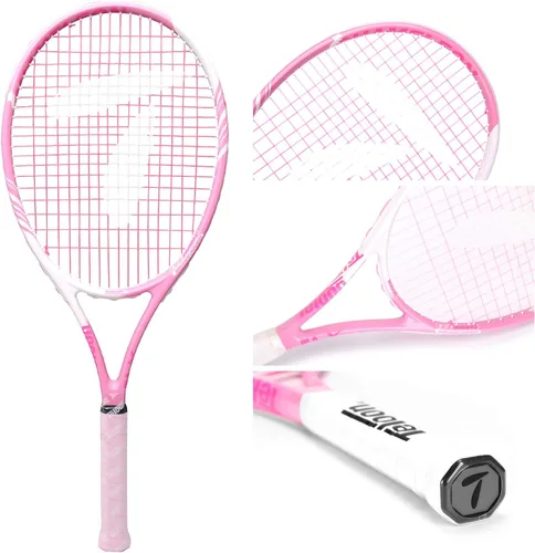 Miniatura 3 de Teloon Raquetas de tenis para adultos, 2 piezas, raqueta de tenis recreativa de 27 pulgadas para hombres y mujeres, estudiantes universitarios