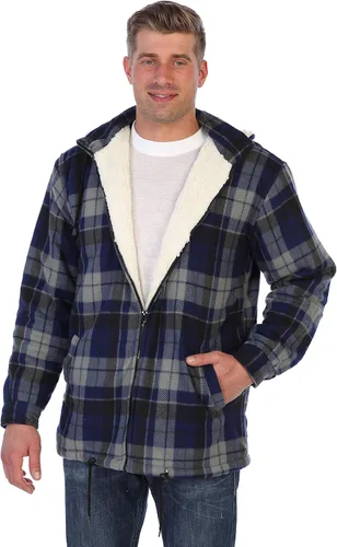 Miniatura 2 de Gioberti Sherpa - Chaqueta de franela con capucha desmontable para hombre