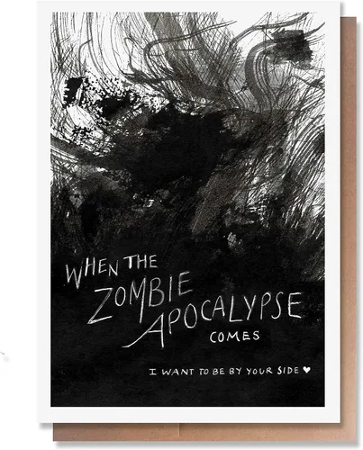 Wunderkid - Tarjeta divertida de amor zombi, tarjeta de San Valentín o Halloween, para el apocalipsis zombi para novio, marido, esposa, él y ella (1
