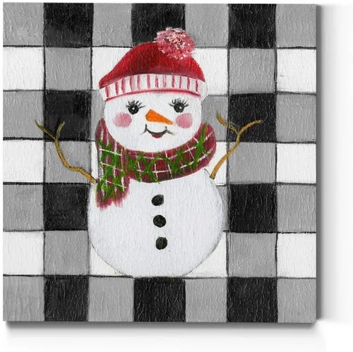 Miniatura 20 de Renditions Gallery Arte de pared "Be Merry and Bright", lindo arte navideño e invernal, granero festivo, aspecto de madera falsa, decoración