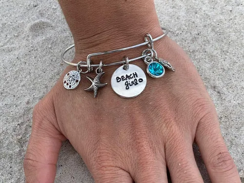 Miniatura 3 de La vida es mejor en la playa, pulsera de playa, joyas, regalo para niñas