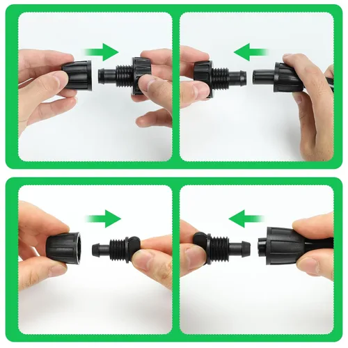Miniatura 3 de Bonviee Piezas de riego por goteo para línea principal de 5/16 pulgadas (paquete de 6) - 3 adaptadores de rosca de manguera hembra de PVC