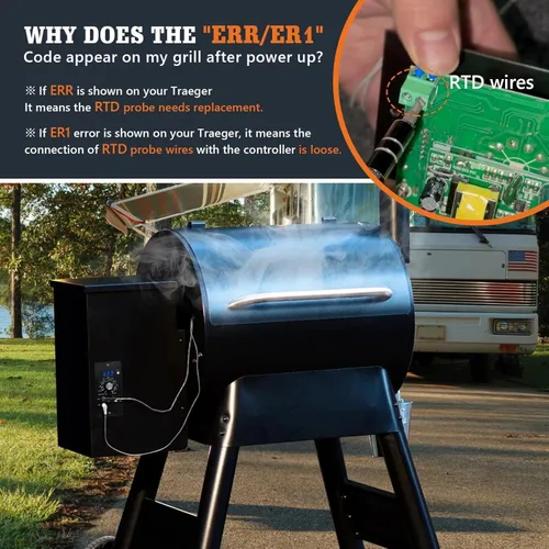 Miniatura 4 de Sonda de carne impermeable de repuesto, 2 unidades, compatible con parrillas de barbacoa Traeger, enchufe de 0.138 in, sondas de termostato digital
