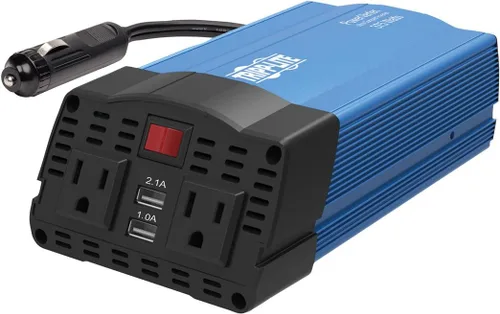 Miniatura 9 de Tripp Lite (PV100USB) Inversor de potencia de auto de 100 vatios, con 1 salida y 2 puertos de carga USB, inversor automático, ultracompacto. 100 W +