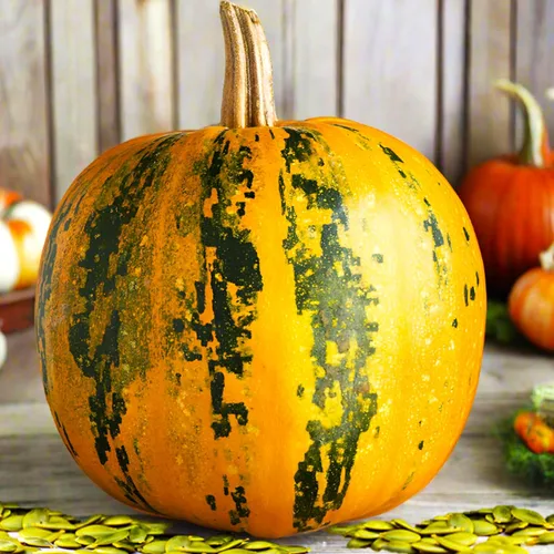 TomorrowSeeds - Semillas de calabaza Kakai Hulless - Más de 20 unidades - para plantar Hulless Naked Dark Green Orange Black Stripe Oleaginosas