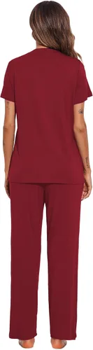 Miniatura 5 de Ekouaer Conjunto de pijama de maternidad para mujer conjunto de pijama de doble capa con bolsillos