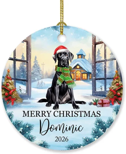 Miniatura 9 de Adorno personalizado de caniche negro, regalo para perro, mamá, perro, papá, adorno de Navidad único de perro caniche negro 2025, adorno de caniche