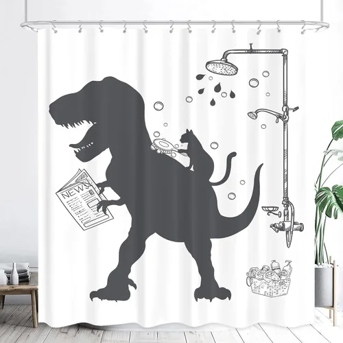Miniatura 15 de Juego de cortinas de ducha divertidas con diseño de calavera y esqueleto de Halloween para baño, 60 pulgadas de ancho x 71 pulgadas de alto