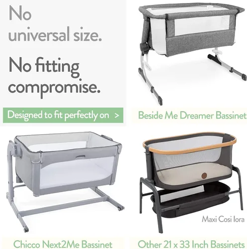 Miniatura 2 de Joey + Joan Sábanas bajeras de moisés para bebé Beside Dreamer Bedside Sleeper y Chicco Next2Me - Se adapta a colchones de 20 x 33 pulgadas, suave