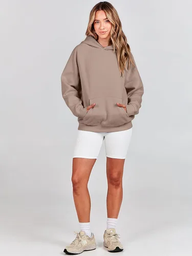 Miniatura 26 de ANRABESS - Sudaderas con capucha para mujer, sobre talla, de vellón de manga larga, modelo de 2024, para otoño