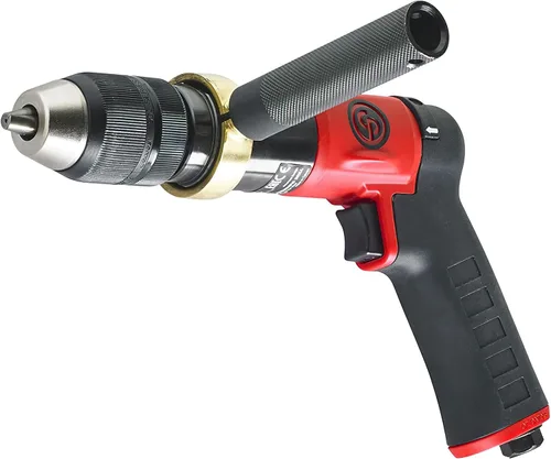 Miniatura 7 de Chicago Pneumatic CP9789C - Taladro de potencia neumática, 1/2 pulgada (0.512 in), mandril con llave, mango de pistola, 0.47 HP / 350 W, par