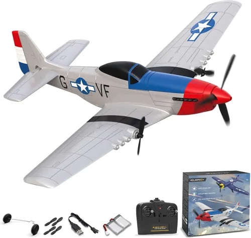 Miniatura 11 de Avión RC de la marca volantexrc, avión de control remoto de 3 canales, caza Spitfire con giroscopio de 6 ejes, 2.4GHz, avión de radio control listo