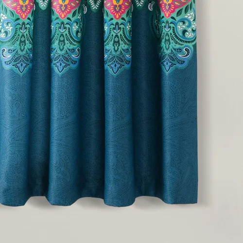 Miniatura 4 de Lush Decor Paneles de cortinas bohemias con filtro de luz para ventana, par de paneles de 52 pulgadas de ancho x 63 pulgadas de largo + 2 pulgadas