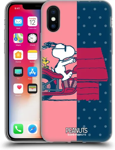 Miniatura 304 de Head Case Designs Funda de gel con licencia oficial de Peanuts Snoopy & Woodstock Halfs and Laughs [protección de grado militar] compatible