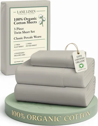 Miniatura 61 de Lane Linen Sábanas de cama tamaño Queen, juego de sábanas 100 % algodón orgánico, sábanas refrescantes suaves tamaño Queen, juego de sábanas Queen
