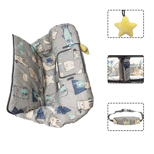 Miniatura 2 de Funda para carrito de compras para bebé, funda de silla alta de algodón, lavable a máquina para bebés, niños pequeños, niños o niñas (Lindo)