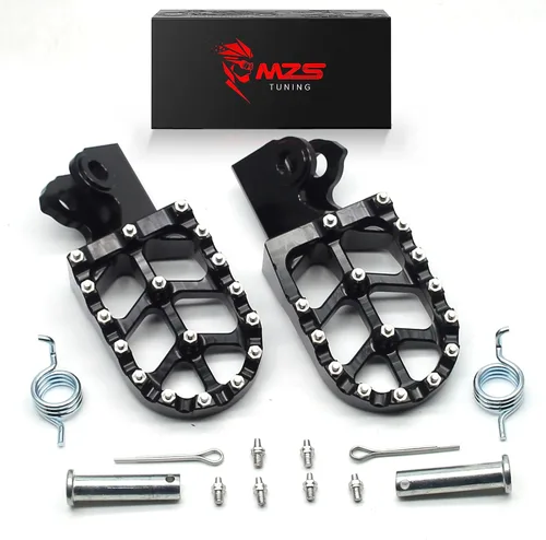 Miniatura 16 de MZS Estriberas eléctricas para motocross compatibles con X3 XXX MX3 MX4 MX5, estriberas Ebike MX más anchas reposapiés resto pedal CNC aluminio negro