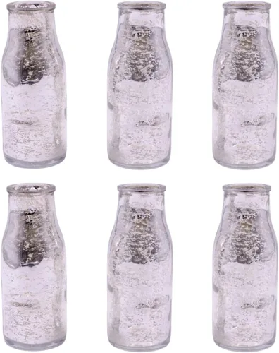Miniatura 13 de Hosley Juego de 12 jarrones pequeños de cristal dorado de 5.5 pulgadas a granel para tallos individuales, decoración de centro de mesa para bodas