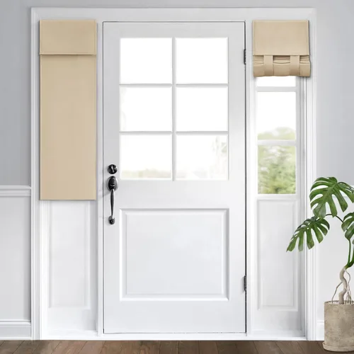 Miniatura 12 de HOMEIDEAS Cortinas Opacas para Aula para Puerta Principal, Cubierta de Ventana de Puerta de Aula, Persianas de Privacidad con Aislamiento Térmico