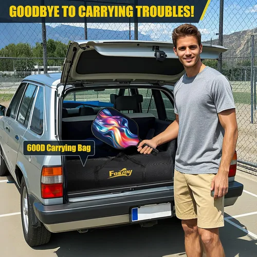 Miniatura 9 de Juego de red de pickleball con 4 paletas, 6 pies/11 pies/22 pies, red portátil 3 en 1 con bolsa de transporte, bolas de pickleball, diseñada