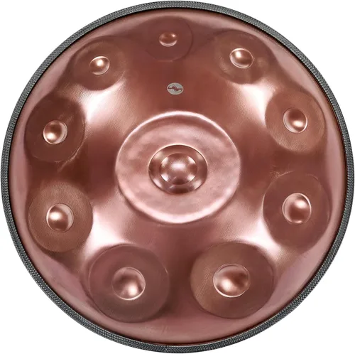Instrumento de tambor de acero Handpan 432Hz 10 notas en re menor 22 pulgadas hecho a mano, instrumento de percusión