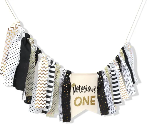Miniatura 6 de Notorious ONE - Cartel para silla alta de primer cumpleaños – The Big One Smash Cake Garland