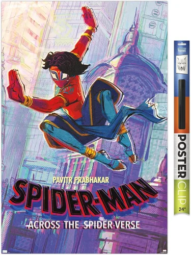 Trends International Marvel Spider-Man: Across The Spider-Verse - Póster de pared de una hoja de Pavitr Prabhakar Paquete de póster y clip