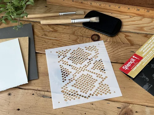 Miniatura 3 de Stencil1 Plantilla pequeña de piel de serpiente de 5.75 x 6 pulgadas – Plantillas reutilizables de calidad duradera para dibujar y pintar