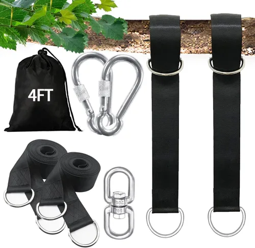 Kit de correas para columpio de árbol de 4 pies/8 pies/15 pies/20 pies/25 pies, correas extralargas para columpio de árbol con capacidad para 5500